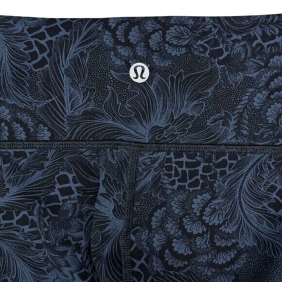 Lululemon Wunder Under Low-Rise Tight 28" Nouveau Mach Blue Black Size 6 - Picture 10 of 10